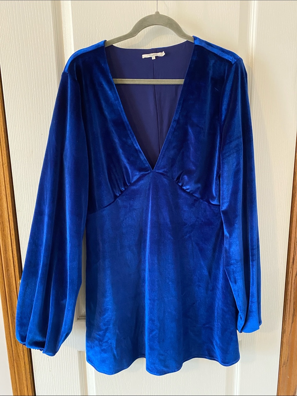 Sapphire Blue Velvet baby doll dress